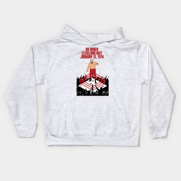 Ox Baker Cleveland Riot Kids Hoodie by michaelporter98